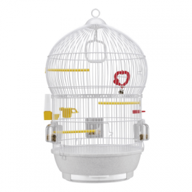 Оборудвана клетка за птици CAGE BALI WHITE 43,5х68,5см.